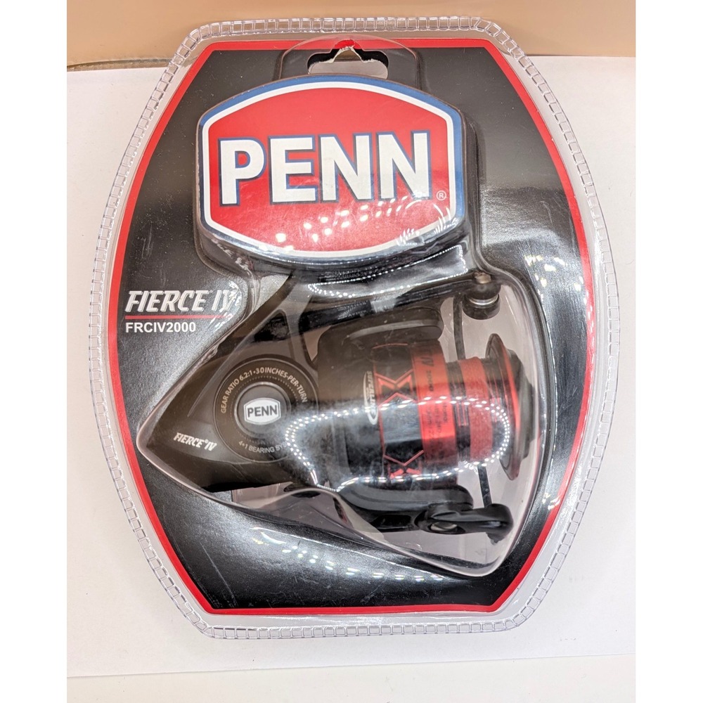 Penn Fierce IV FRCIV2000 Spinning Fishing Reel Black Red 6.2:1 Gear Ratio NEW